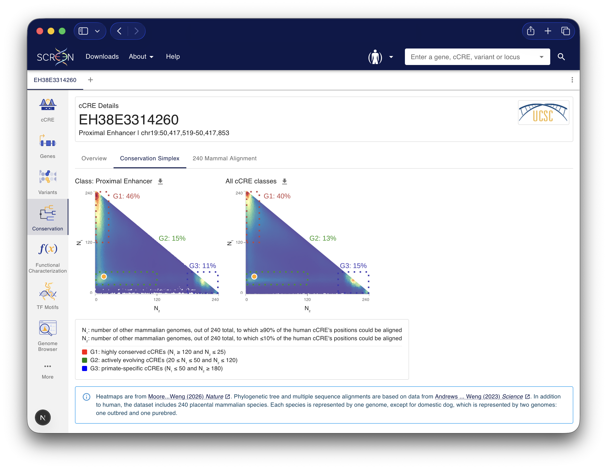 Conservation Simplex screenshot