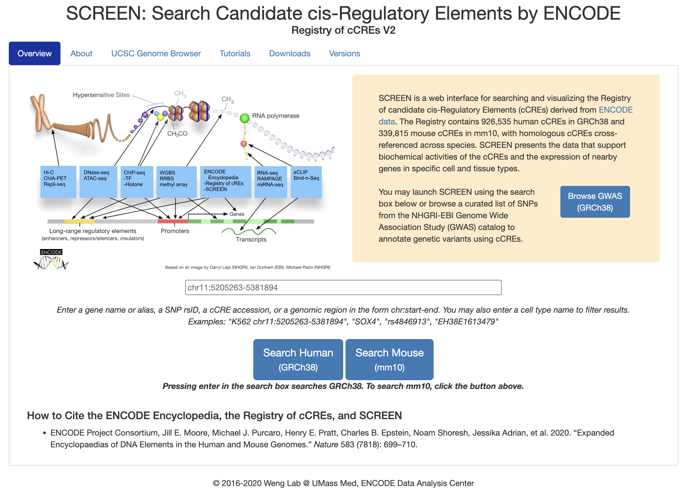 Legacy releases supporting cCRE Registry Versions 2 and 3 screenshot